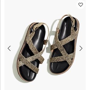Madewell Aubrey sandal spotted calf hair size 8